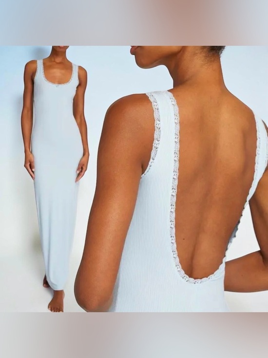 SKIMS Dresses & Skirts - SKIMS Soft Lounge Maxi Dress | Celeste | M | NWT 💙